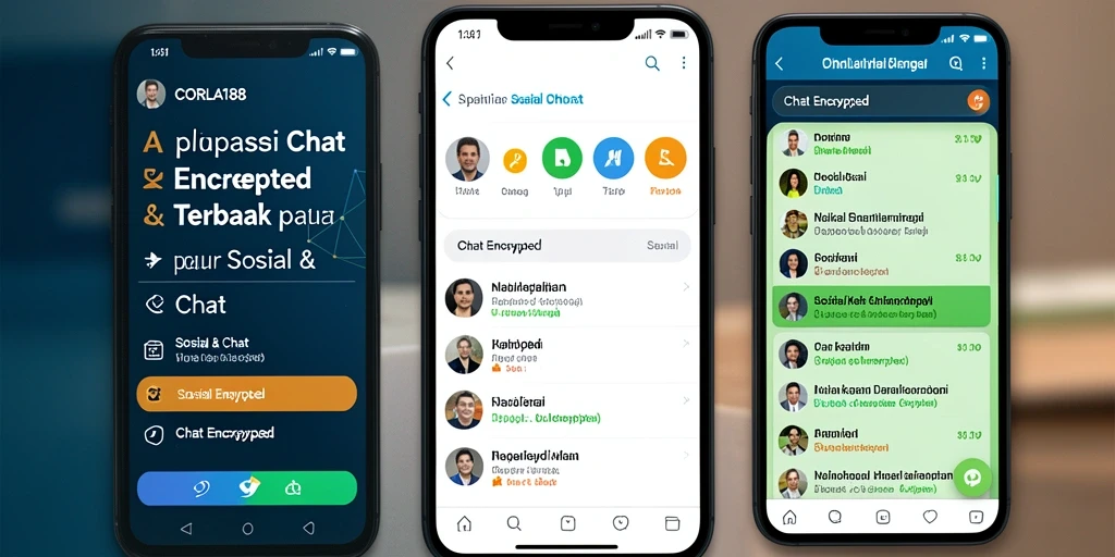Antarmuka yang bersih dan sederhana dari aplikasi CORLA188 untuk chatting.