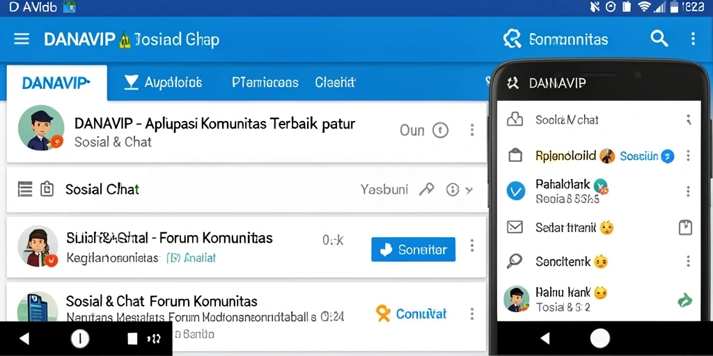 Tampilan antarmuka aplikasi Forum Komunitas DANAVIP.