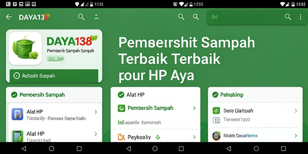 Screenshot utama DAYA138 yang menunjukkan fitur Pembersih Sampah yang efisien.