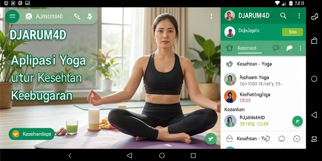 Antarmuka aplikasi DJARUM4D yang sederhana dan intuitif untuk latihan Yoga.