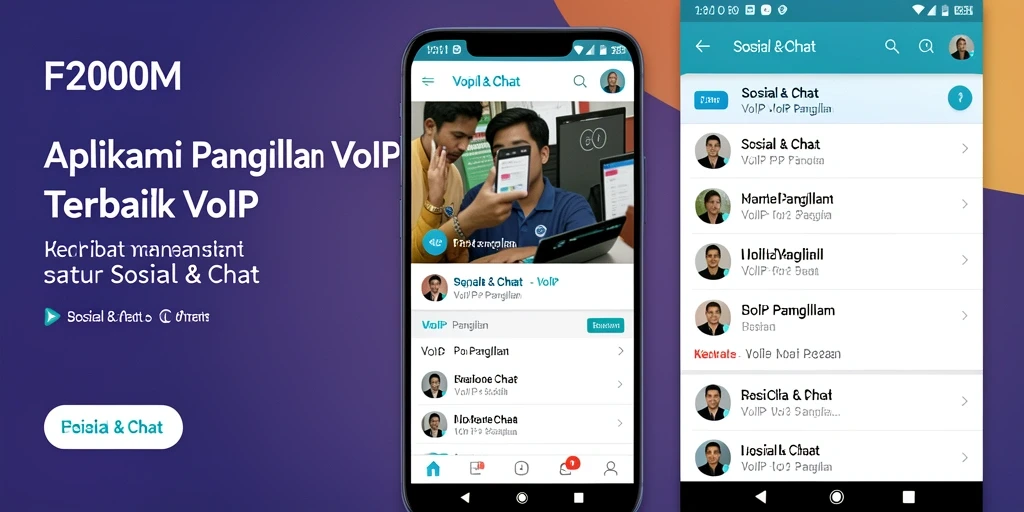 Antarmuka F200M yang minimalis mendukung pengalaman VoIP Panggilan.