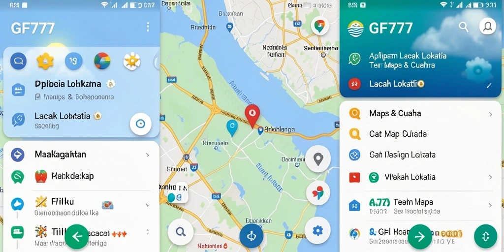 Tampilan antarmuka GF777 yang intuitif untuk pelacakan lokasi.