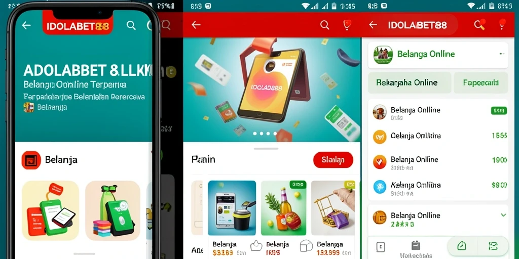Tampilan antarmuka aplikasi IDOLABET88 yang memudahkan pengguna dalam berbelanja online.