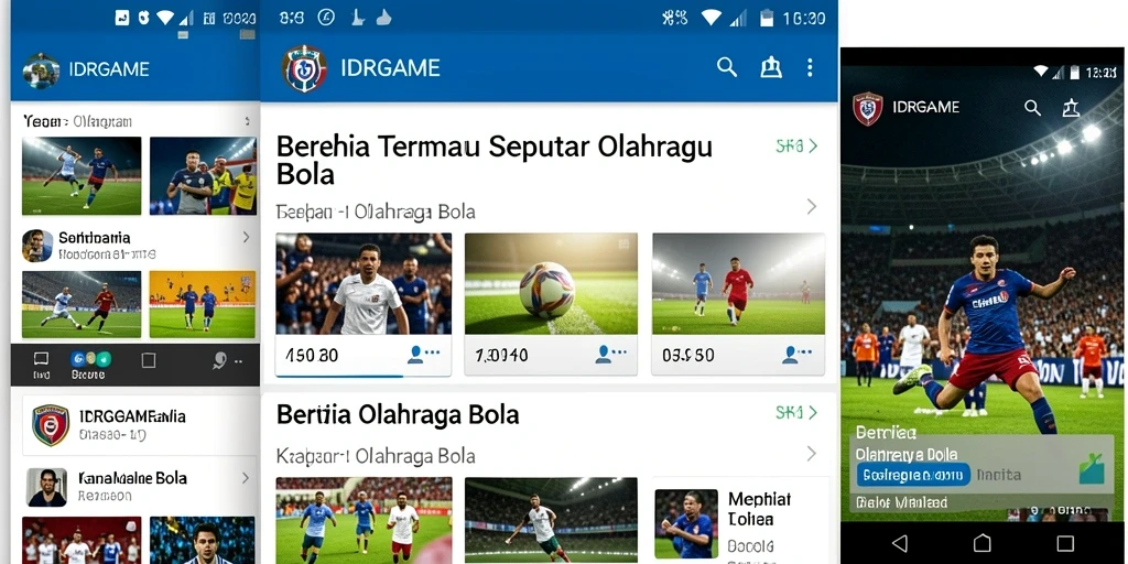 Antarmuka aplikasi IDRGAME yang menarik dan informatif.