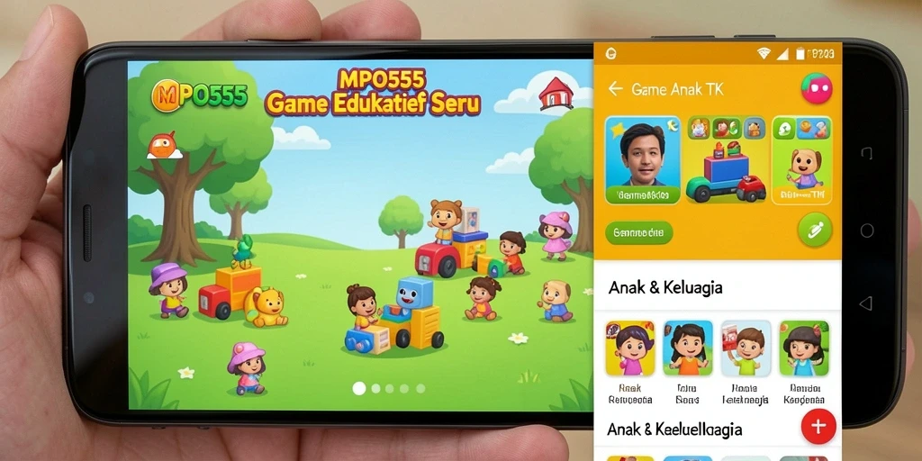 Tampilan interaktif aplikasi Game Anak TK MPO555.