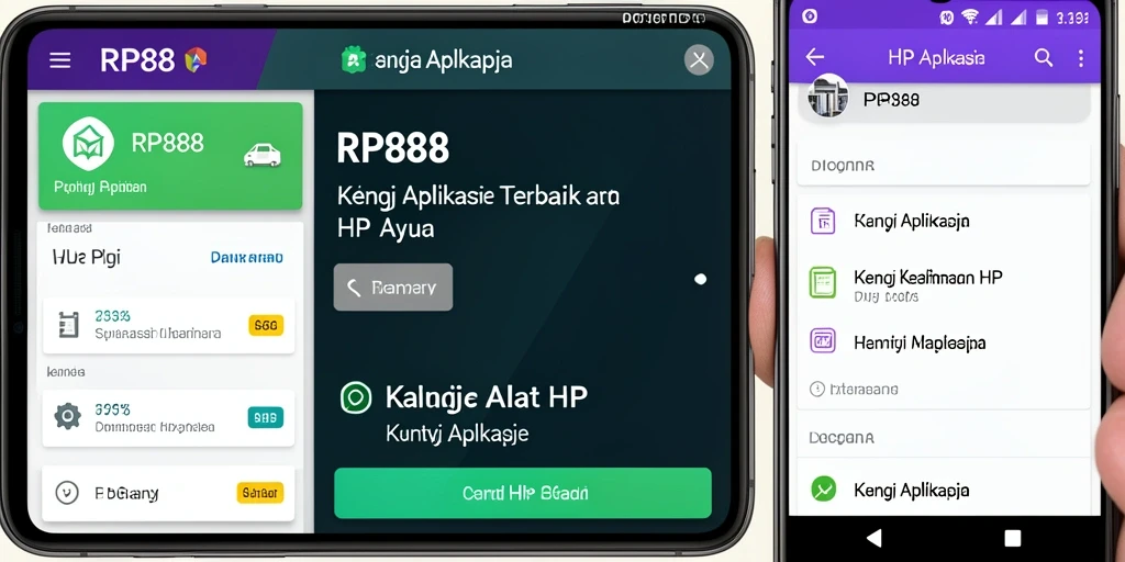 Tampilan antarmuka aplikasi RP888 untuk kunci aplikasi.
