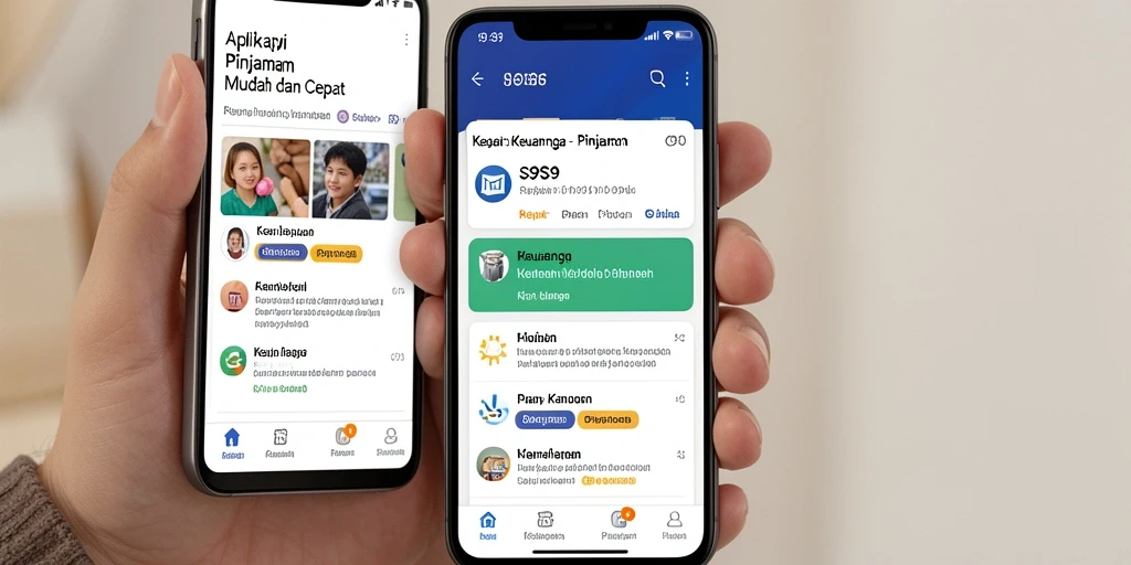 Antarmuka aplikasi S9S9 memudahkan pengajuan pinjaman.