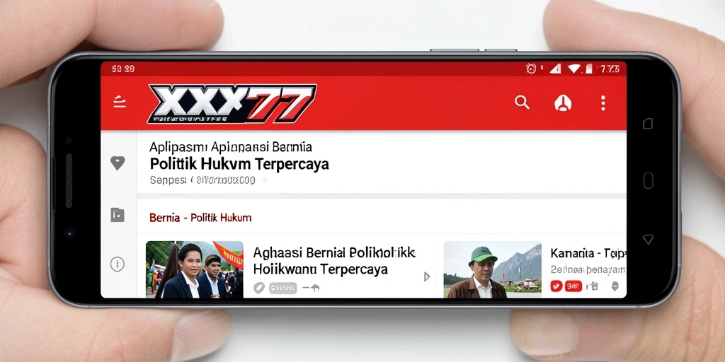 Antarmuka sederhana dan informatif dari aplikasi XXX777.
